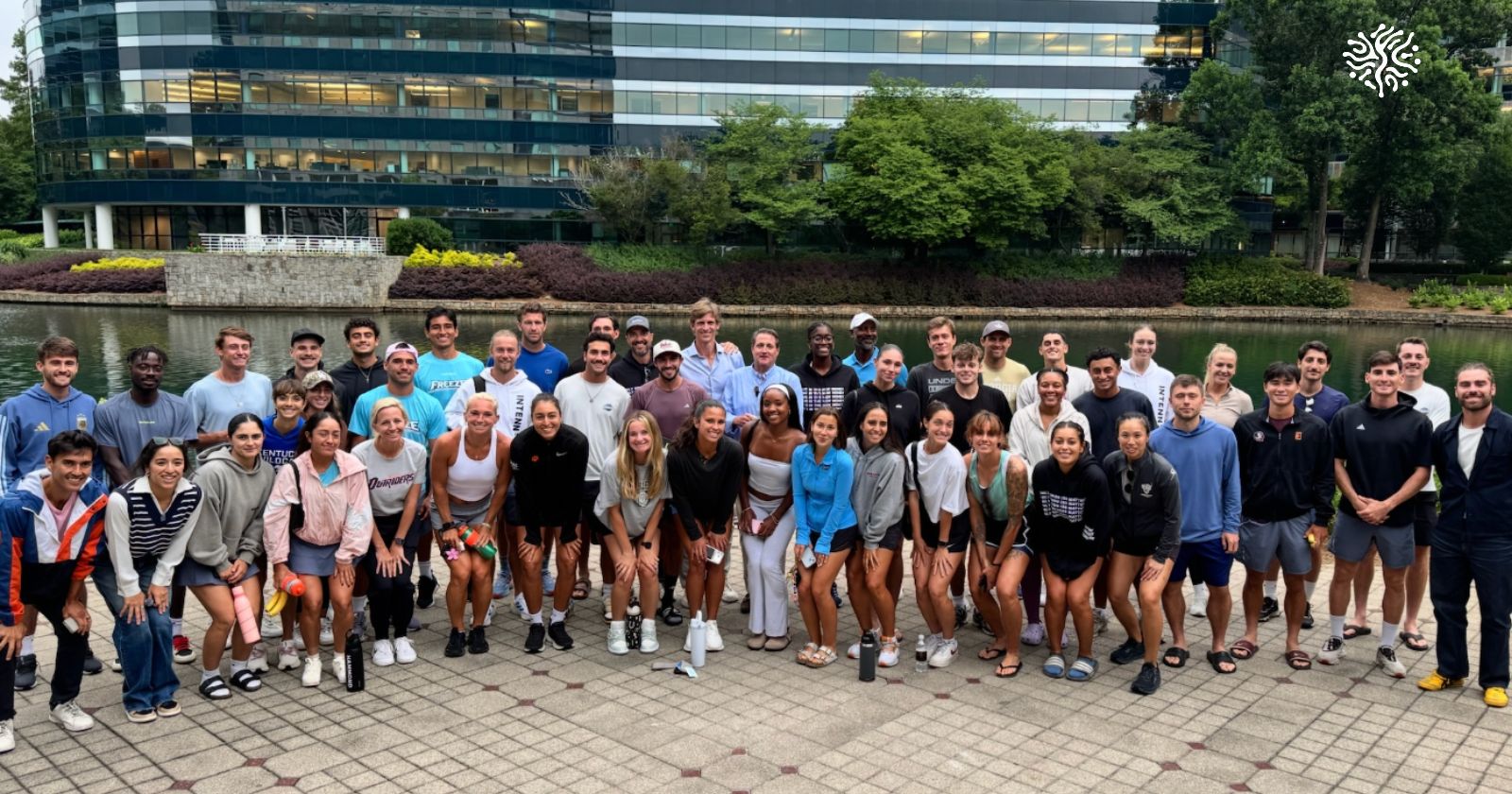 INTENNSE players and coaches gathered for a group photo at the Atlanta kickoff